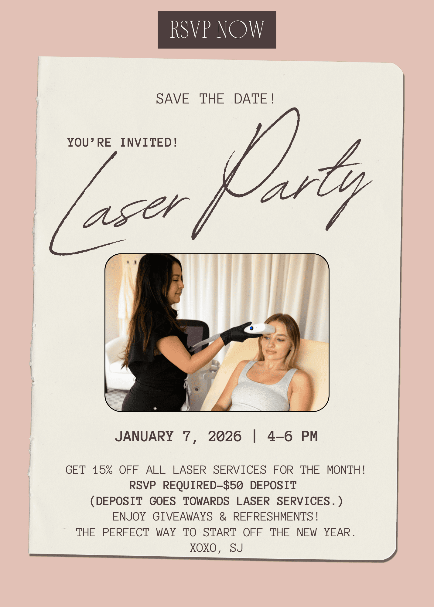 skinjectables laser party email