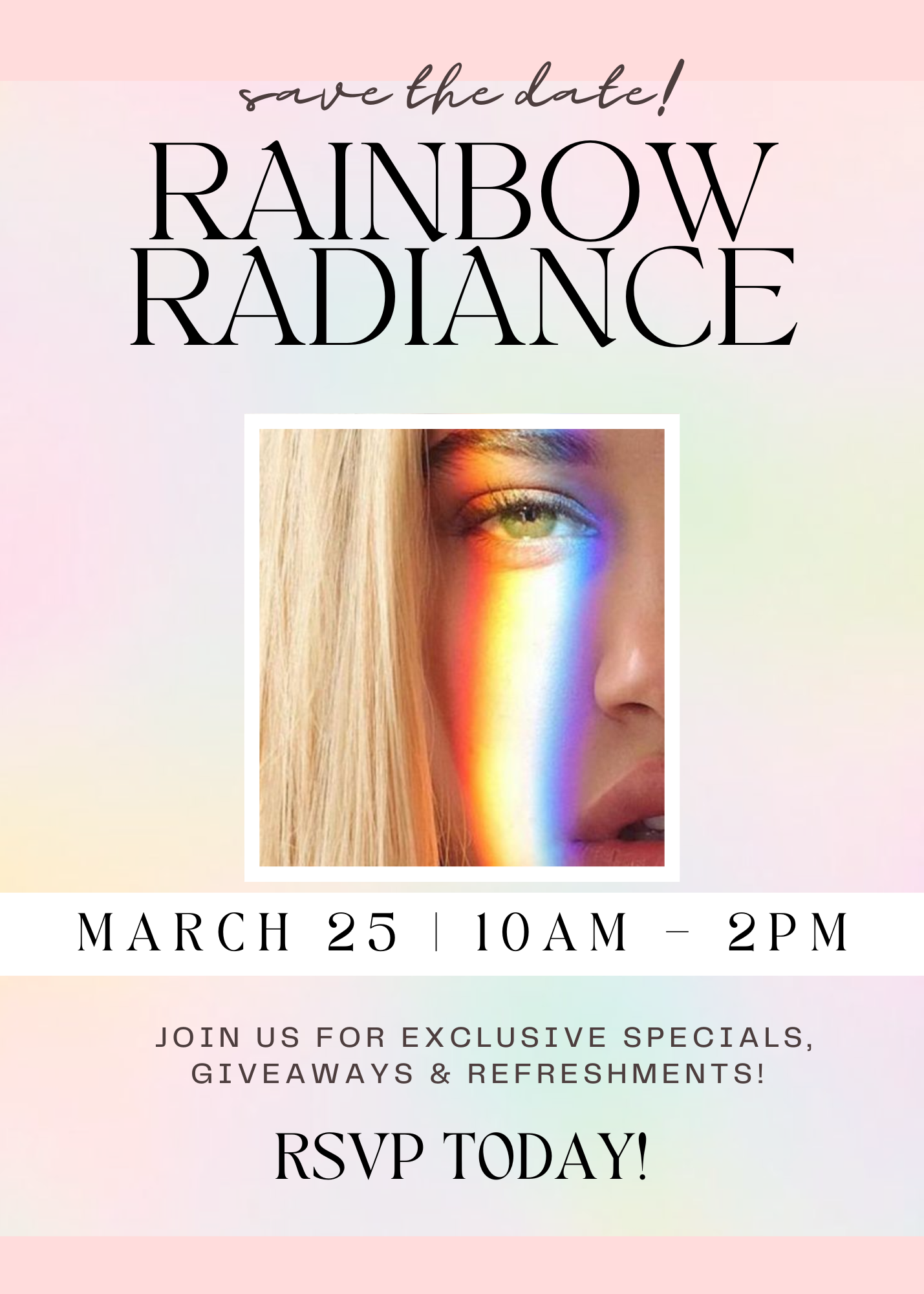 skinjectables rainbow radiance skinmedica event post 5 x 7 in